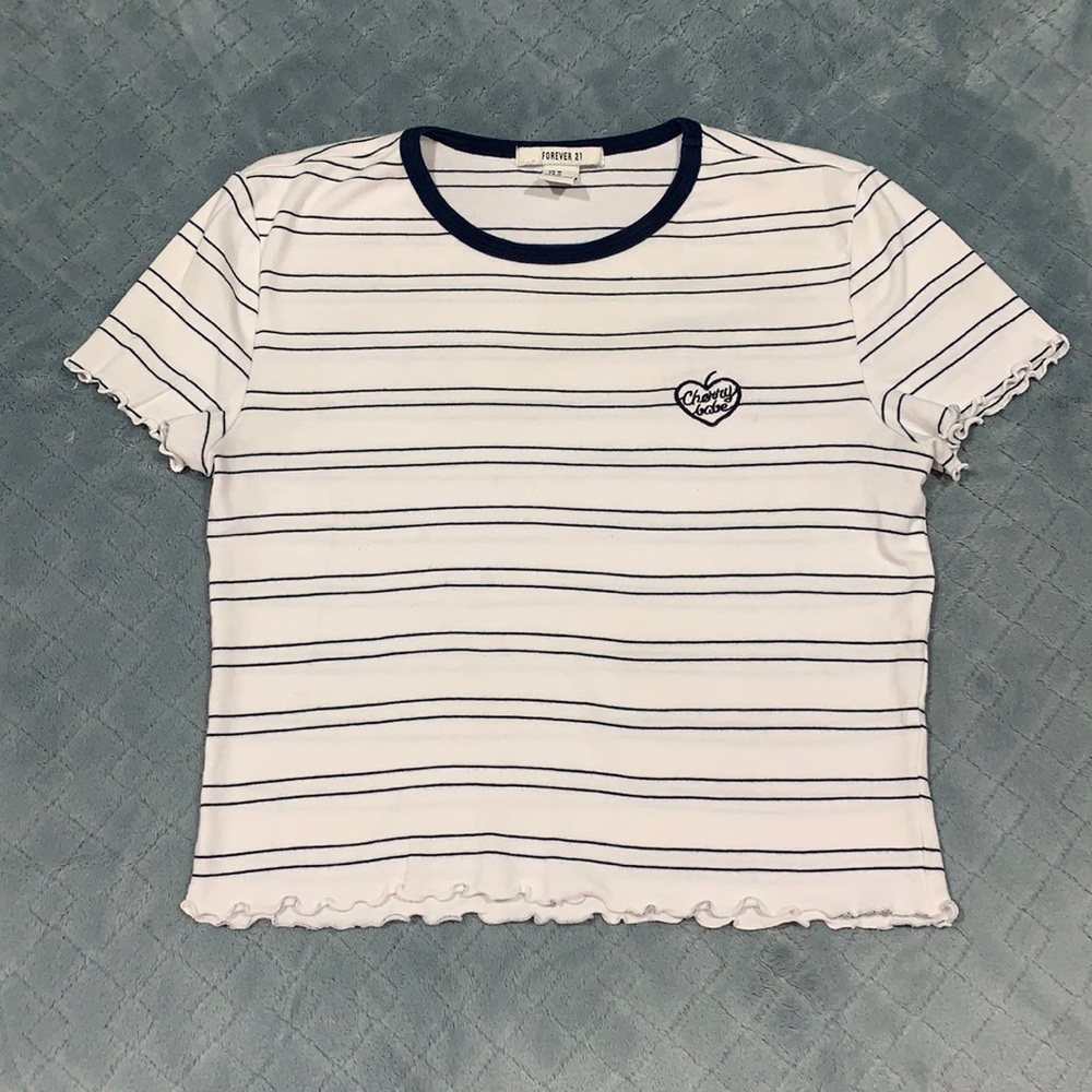 Cute Striped Crop Top